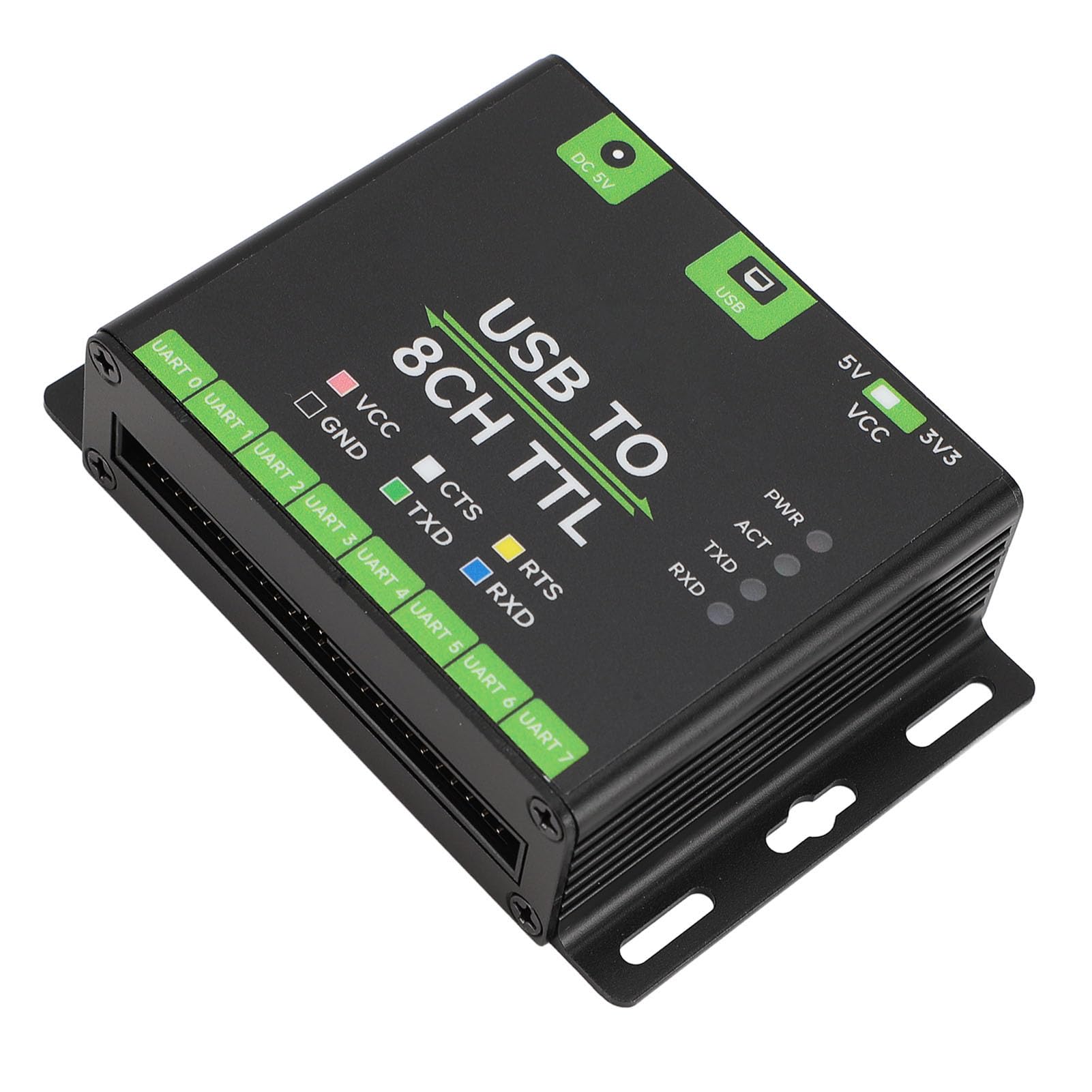Dpofirs Convertitore da USB a TTL con Circuiti di Protezione Multipli, Livello Operativo 5 V, per Vari Sistemi Operativi, Interfaccia di Connessione Antiinversione 50PIN