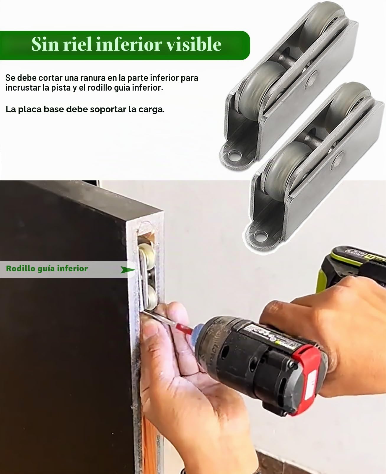 Kit Puerta Corredera Kit de Herrajes para Puerta Corrediza con Espejo Fantasma Sin Rieles, Riel de Aluminio para Puerta Corrediza con Cierre Suave, Sistema de Puerta Invisible(33.1in(84cm))