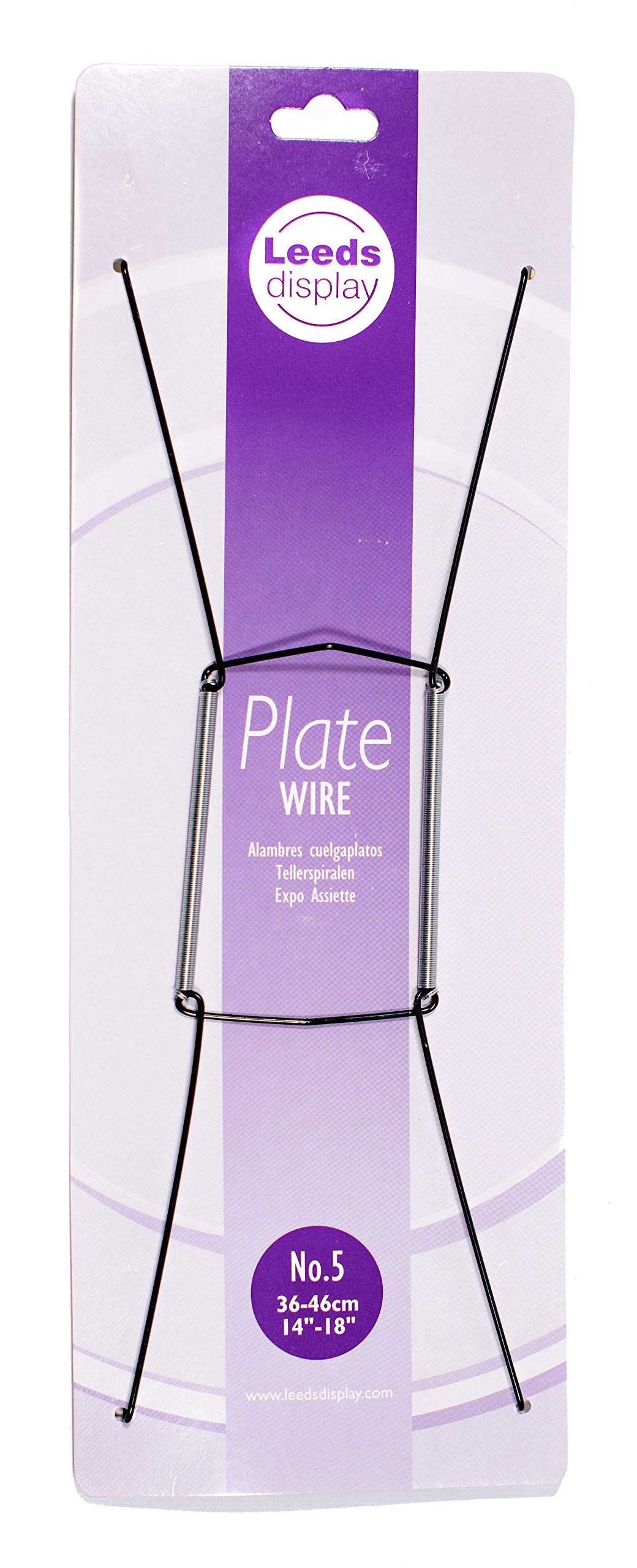 Leeds Display Black : Pw50bkl : Wire Plate Hanger No.5 : : 36-46Cm/ 14-18 Inch