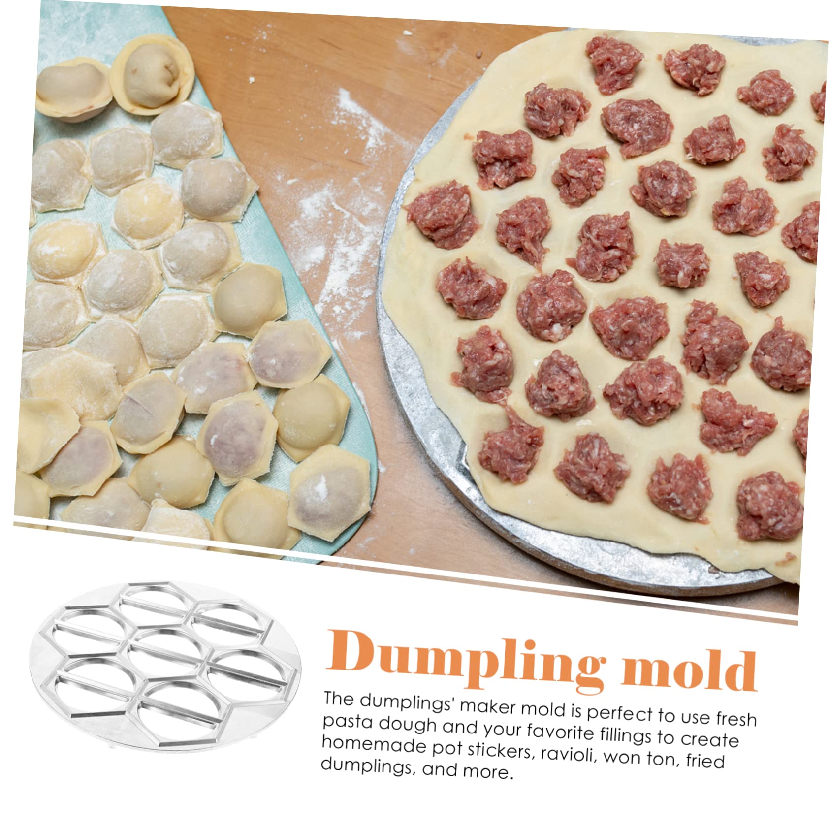 Healifty Aluminum Dumpling Maker Convenient Mold for Easy Dumpling Preparation Kitchen Supply for Home Cooking Portable Space Saving Design Great present Idea