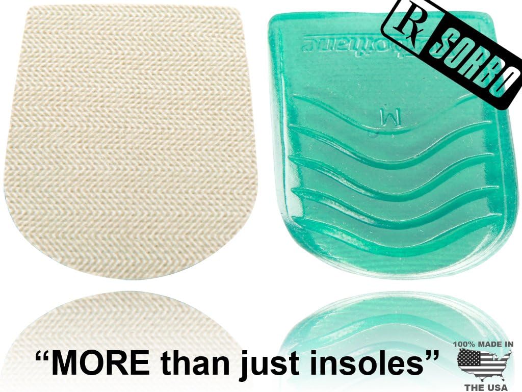 RxSorbo Insoles Sorbothane SorboGel Heel Pad (Male - Medium - 6.5-10.5 / Female - 9-12)