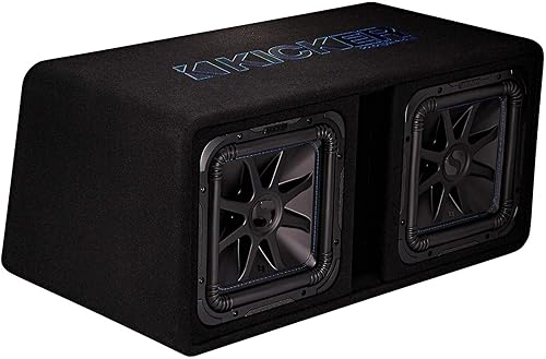 KICKER Caja de subwoofer Solo-Baric L7S de carga dual de 12 pulgadas y 3000 W 44DL7S122 (renovado)