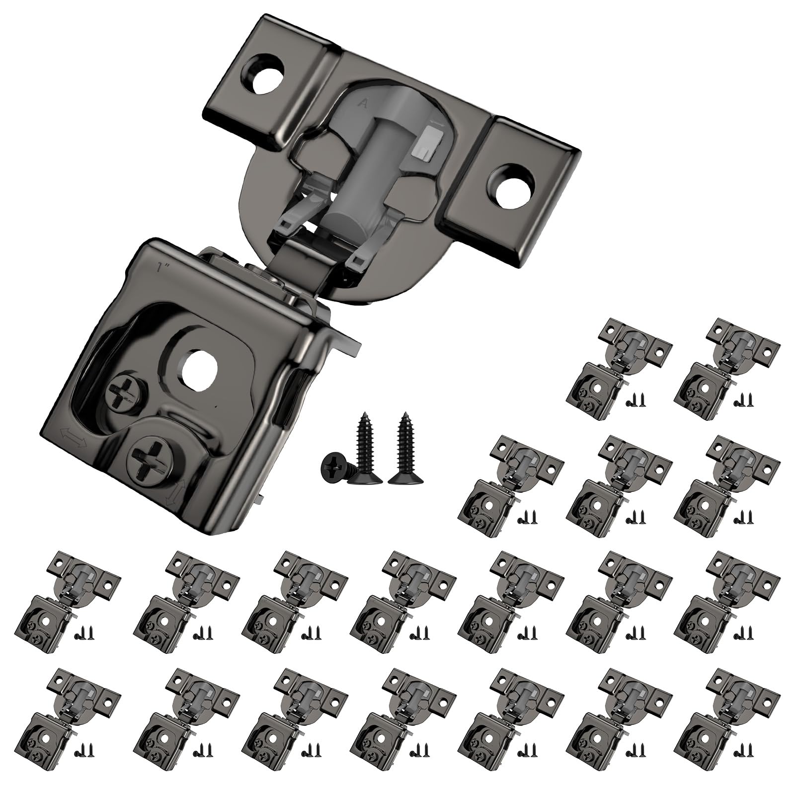 Mousike Soft Close Hinges - 40 Pack for Kitchen Cabinets -20
