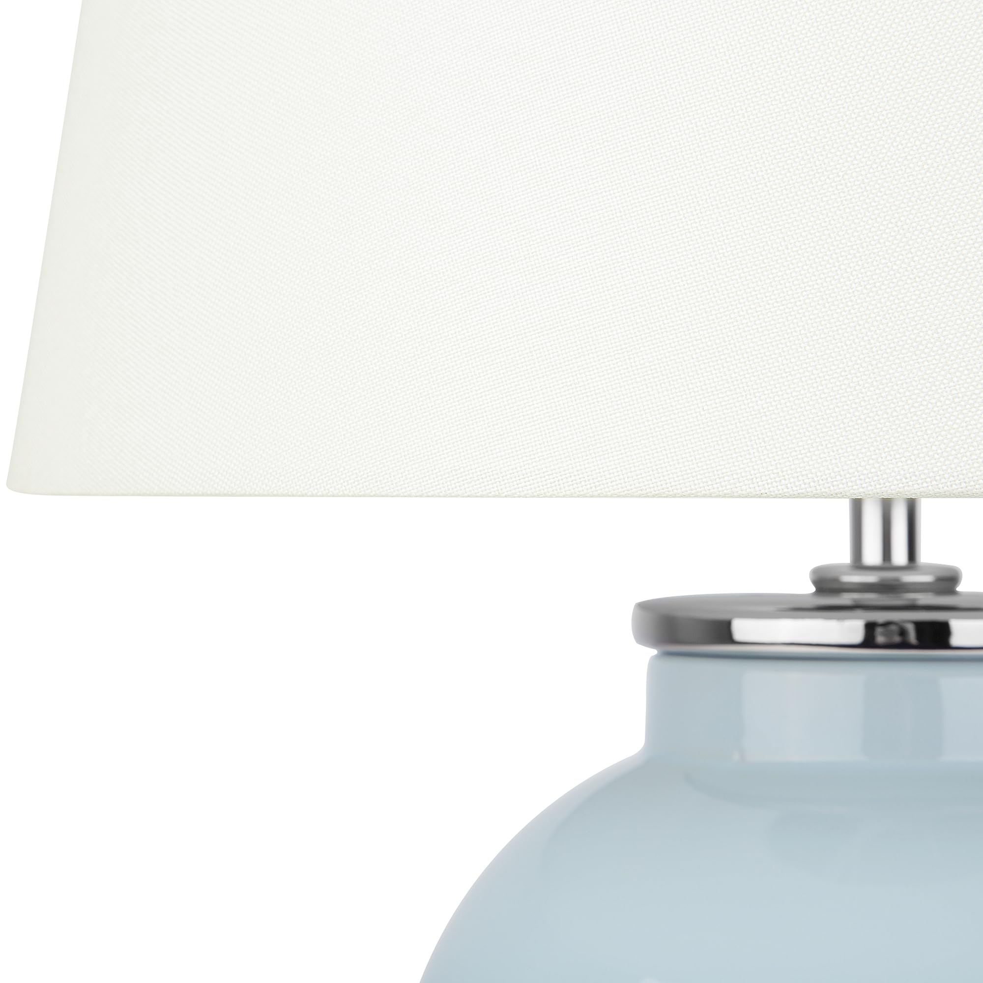 Romantische Tischlampe klassische Form Keramik/Poly-Baumwolle blau Brenta