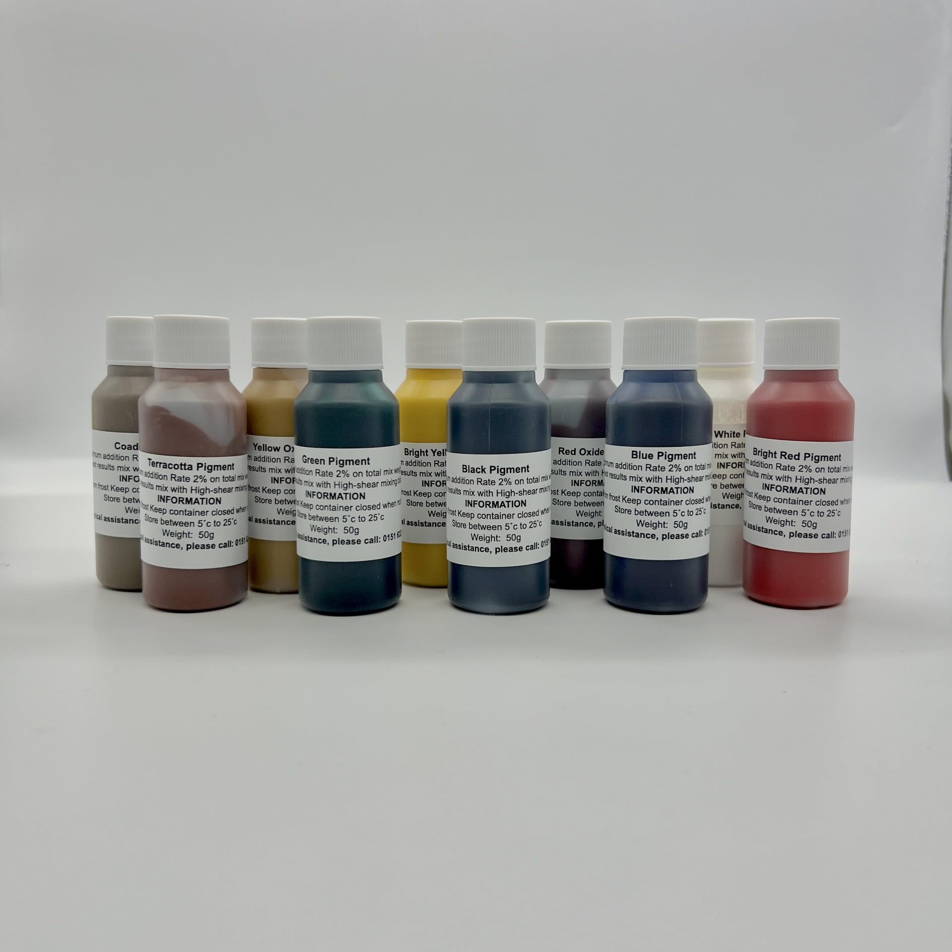 JESMONITE Pigment | Colour Solution for all Resin Mixes, compatible with AC100 | Vibrant, Concentrated Colours | Easy to Mix and Use | Ideal for Artists, Crafters, and Professionals (10 pack)