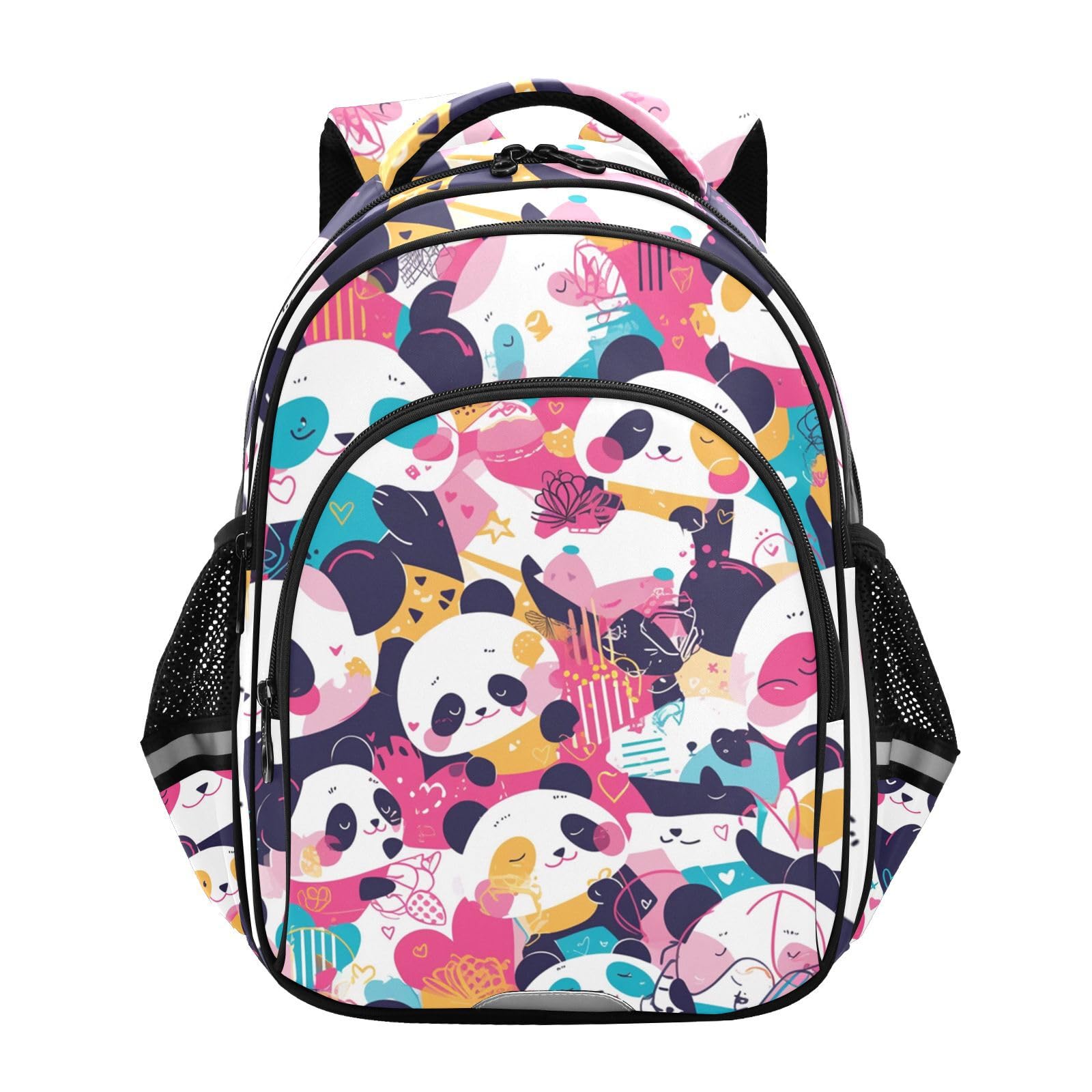 Cartable scolaire panda multicolore de 3 à 12 ans pour l'école - 8