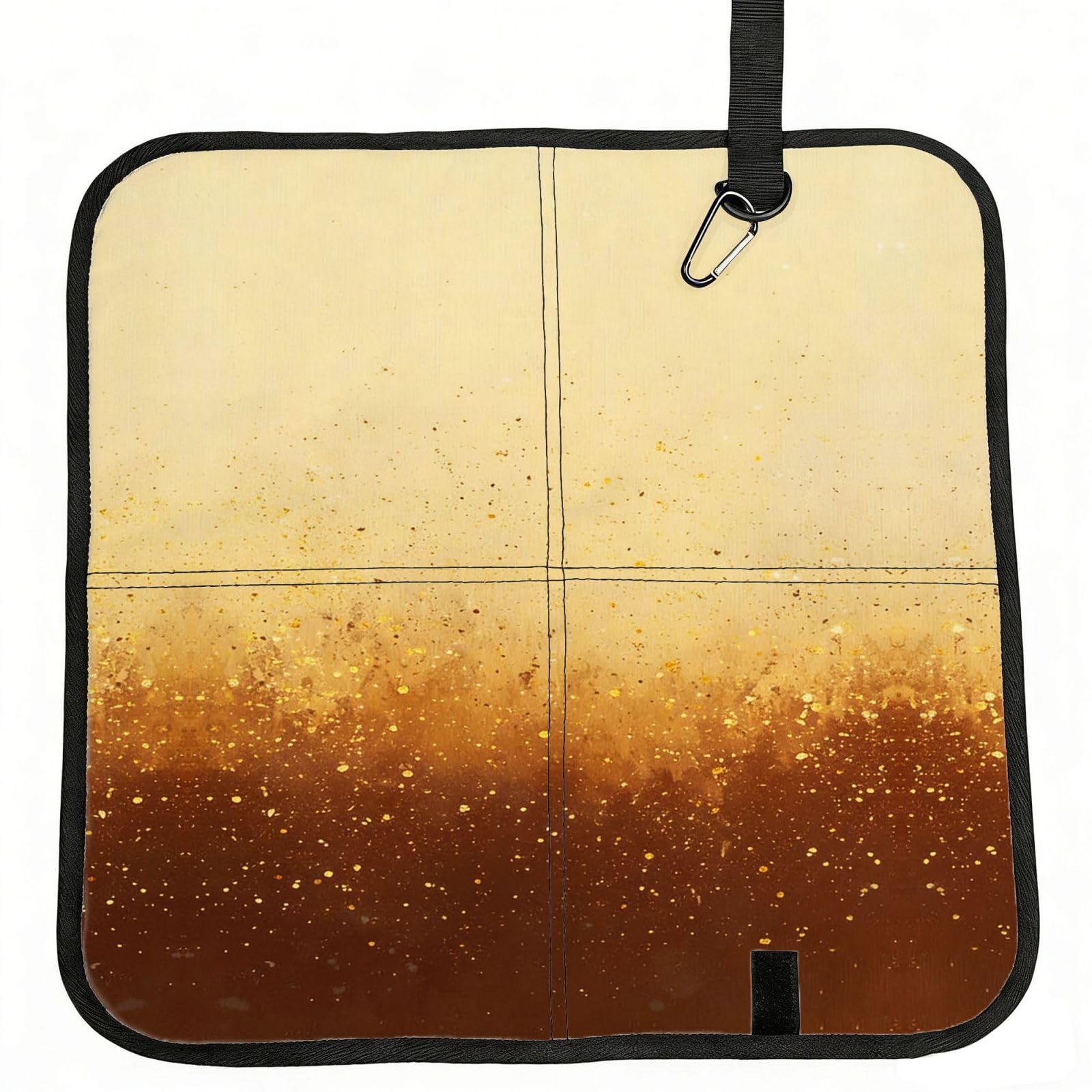 DUYIOKH Orange Gradient Print Foldable Portable Seat Cushion for World Cup Games, Camping and Outdoor Activities
