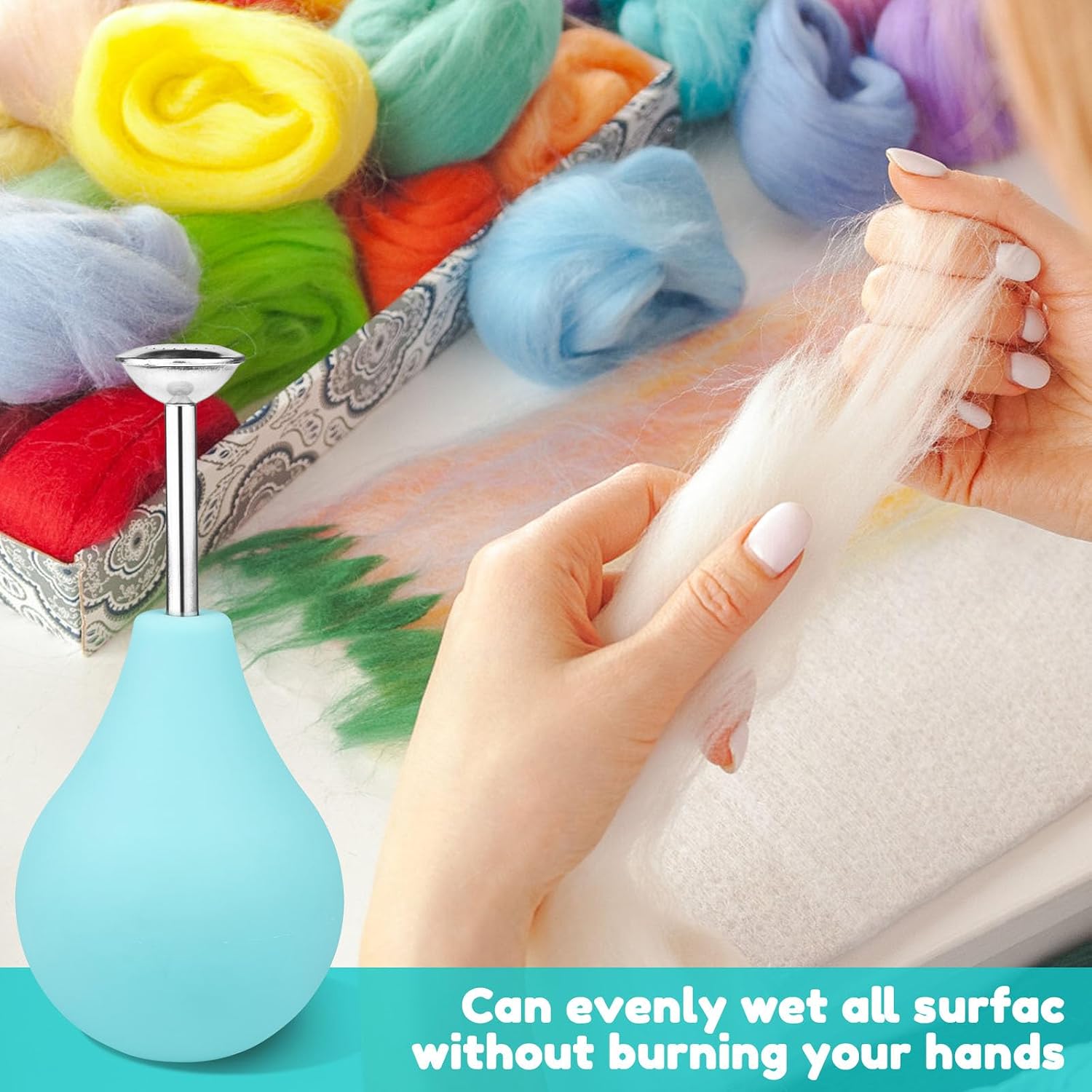 Ball Sprinkler Brauser for Wet Felting,224ml Squeeze Water Sprayer