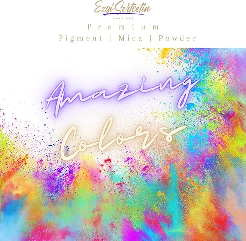 Miniatura 4 de Pigmento en polvo de alta calidad, 1.76 oz, auténticos colores metálicos nacarados y neón únicos y brillantes, especialmente formulado para obras de