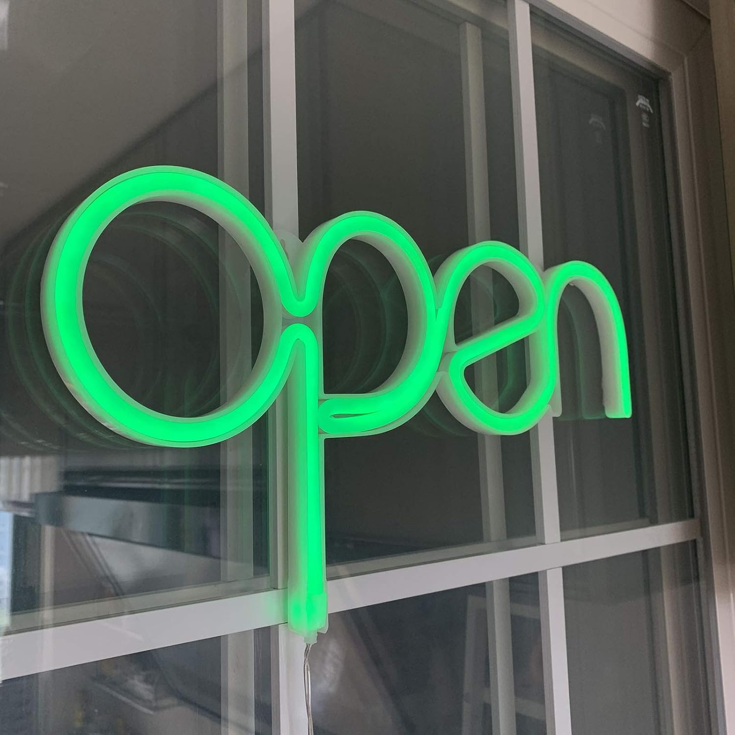 LED Open Signs for Business Store Green Open Neon Light Up