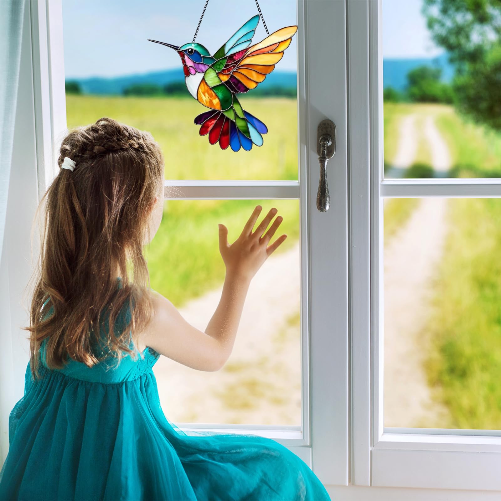 VAIIEYO Kolibri Sonnenfänger Aus Acryl – Buntes Lichtspiel Für Fenster, Garten & Balkon