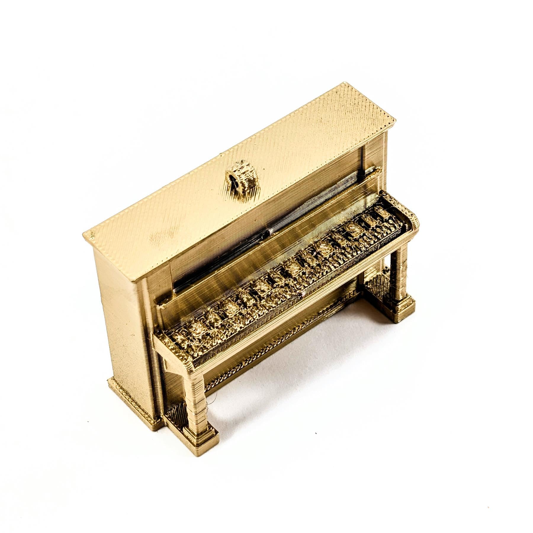 3D Cabin Gold Piano Upright Christmas Tree Bauble Decoration Ornament For Xmas Noel
