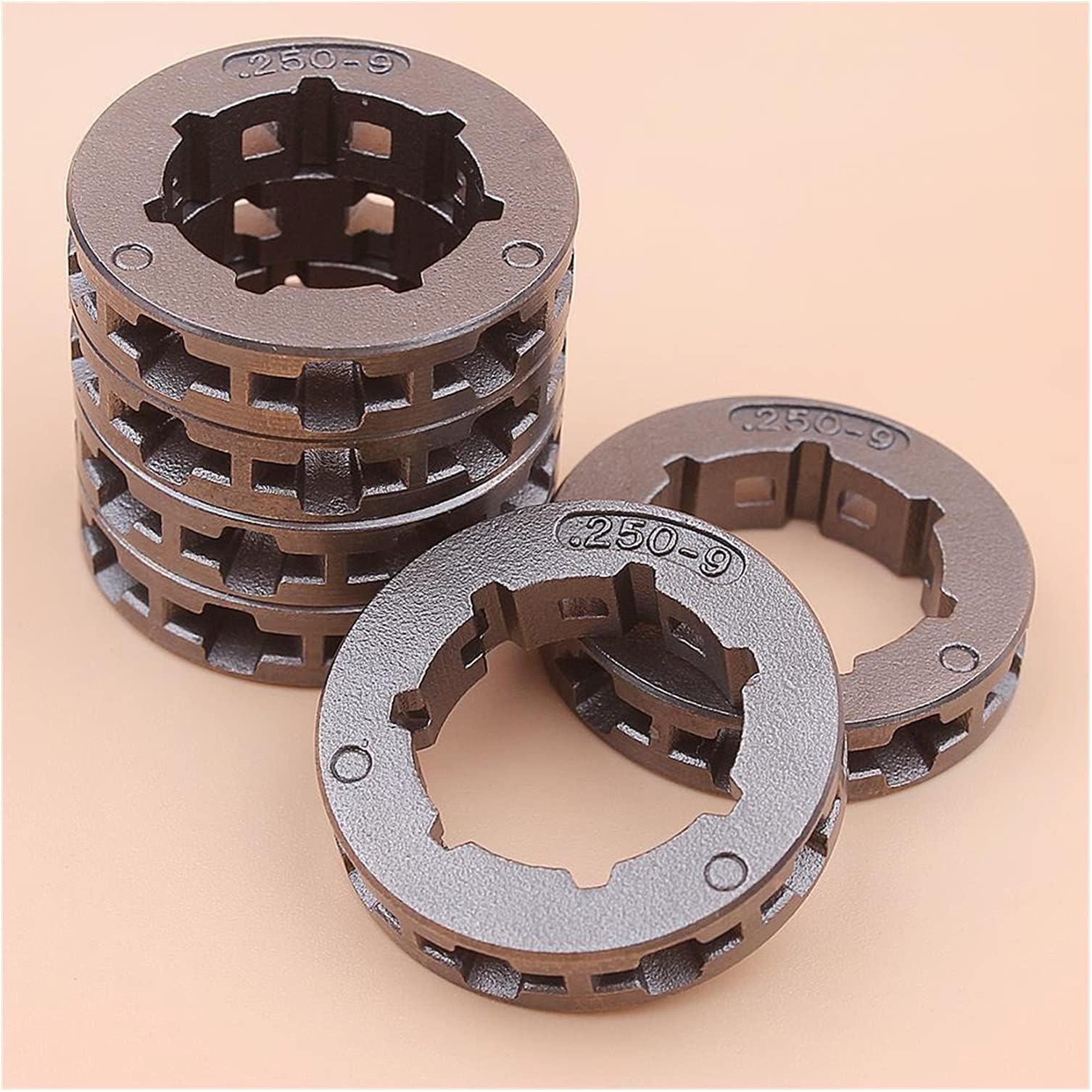 6pcs/lot .250" 9 Teeth Sprocket Rim For E-cho CS3000 CS3350 CS3400 CS3450 CS3500 Chainsaw Small 7 Spline