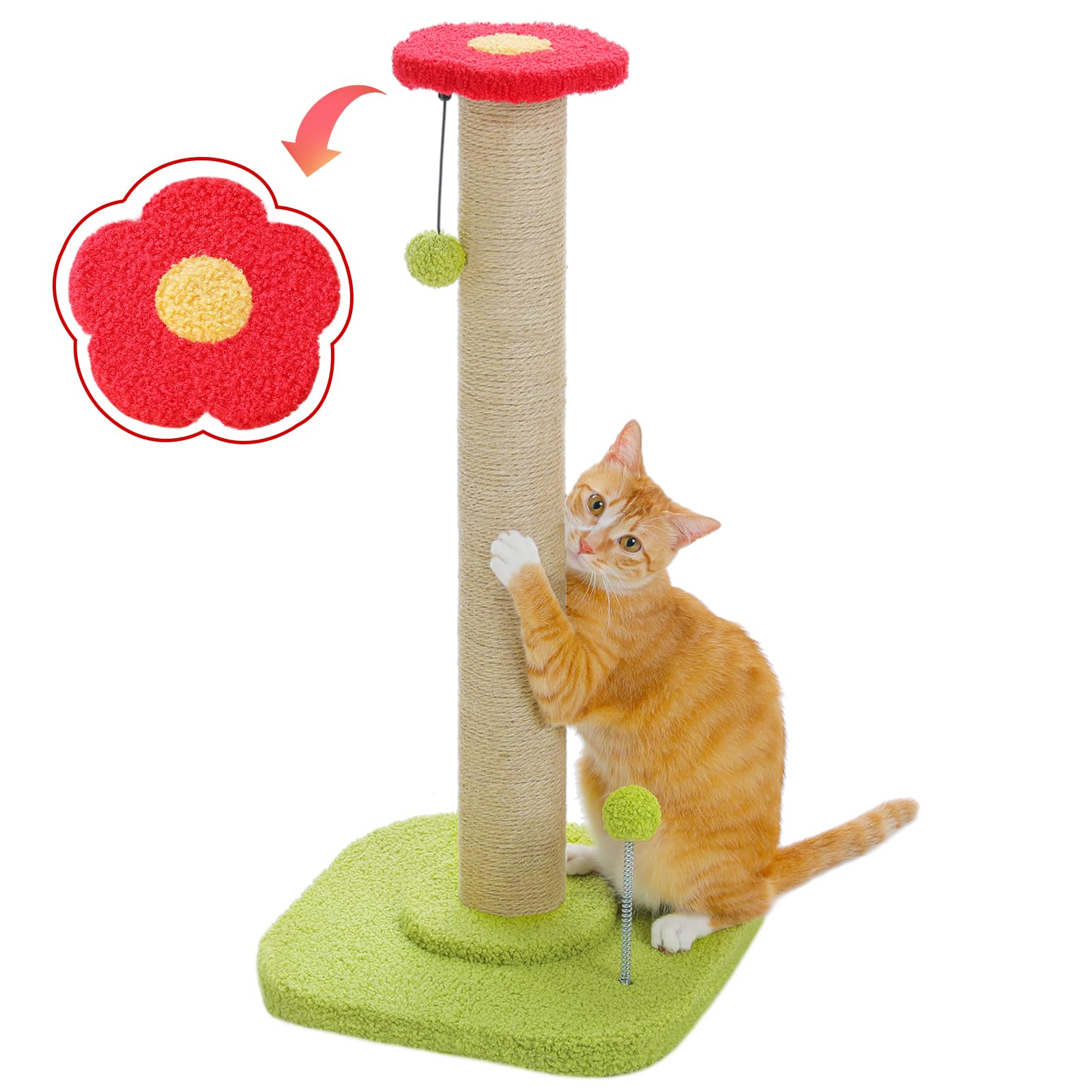 ❦kaÿmhö❦87様お取り置き　11/19まで　猫　レジン　正面　赤白　ドット Amazon | PAWZ Road 猫 爪研ぎ 麻 爪研ぎポール 縦型 かわいい