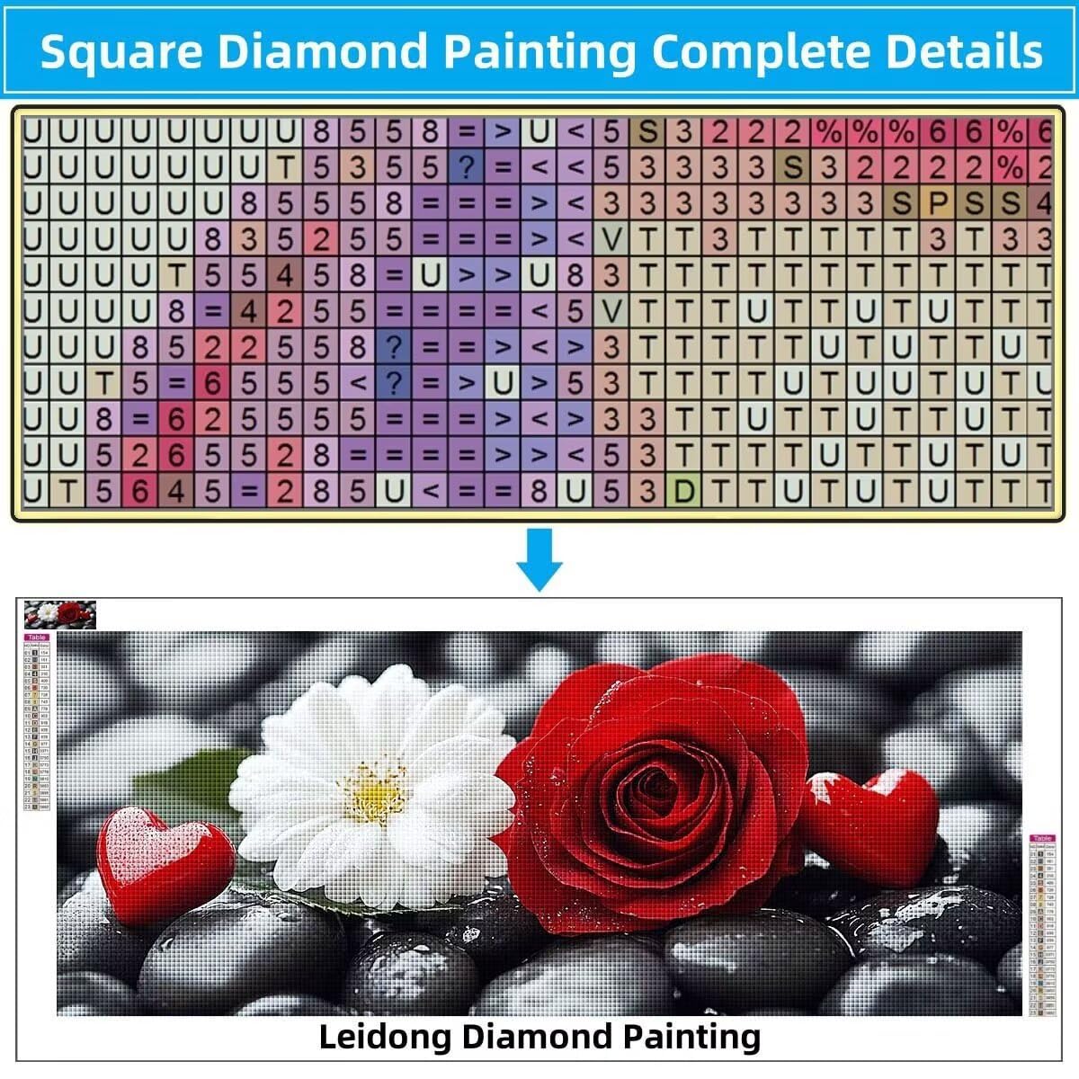 Czerwona róża, zestaw do malowania diamentami do samodzielnego wykonania, 5D diamentowe malowanie dla dorosłych dużych 80 x 160 cm, DIY haft krzyżykowy z kryształem górskim malowanie według numerów