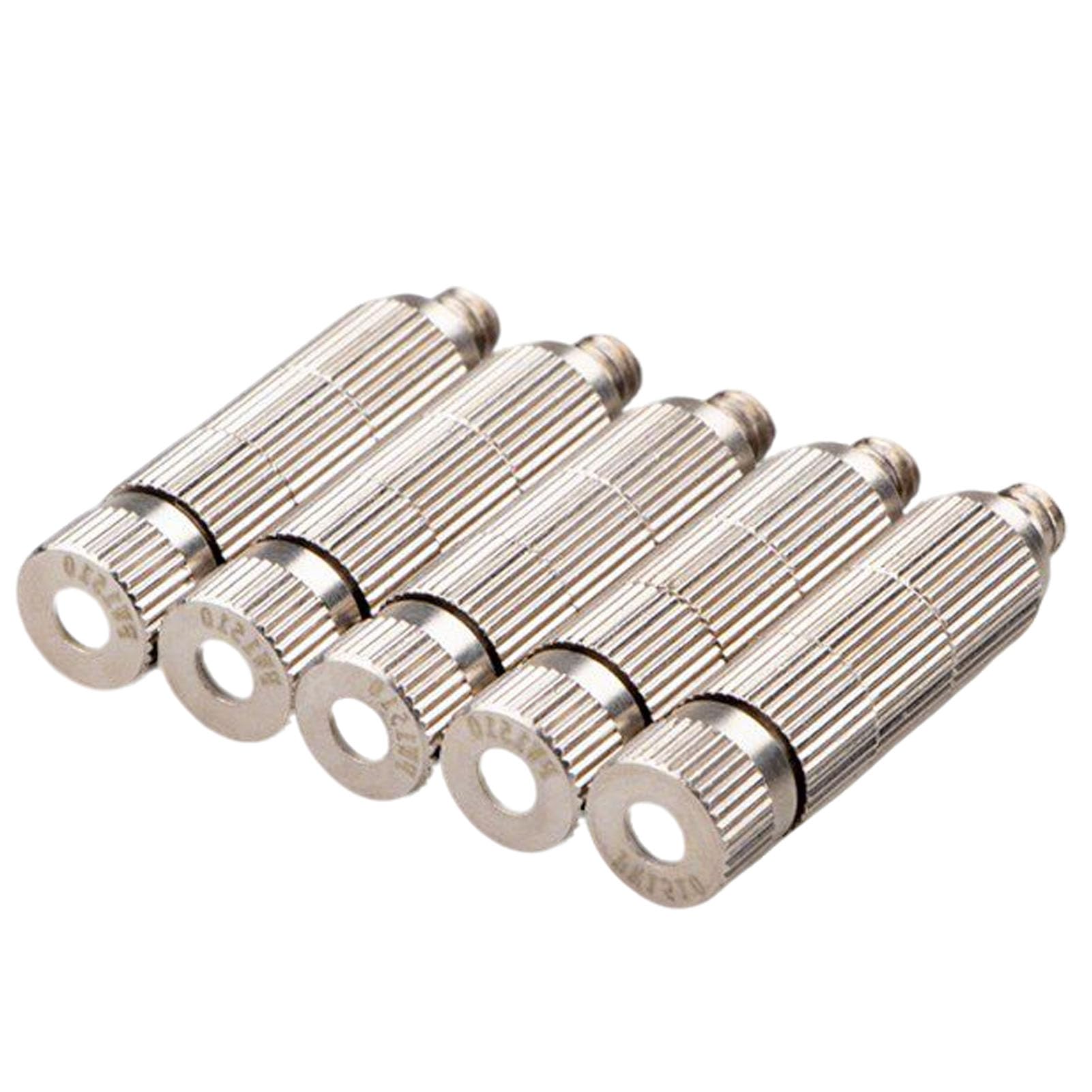 PUAISJN Brass Misting Nozzles, Brass Misting Replacement Nozzles 50 Pack 0.1-0.5mm For Cooling Systems(5 Sections,Orifice Dia 0.3mm)