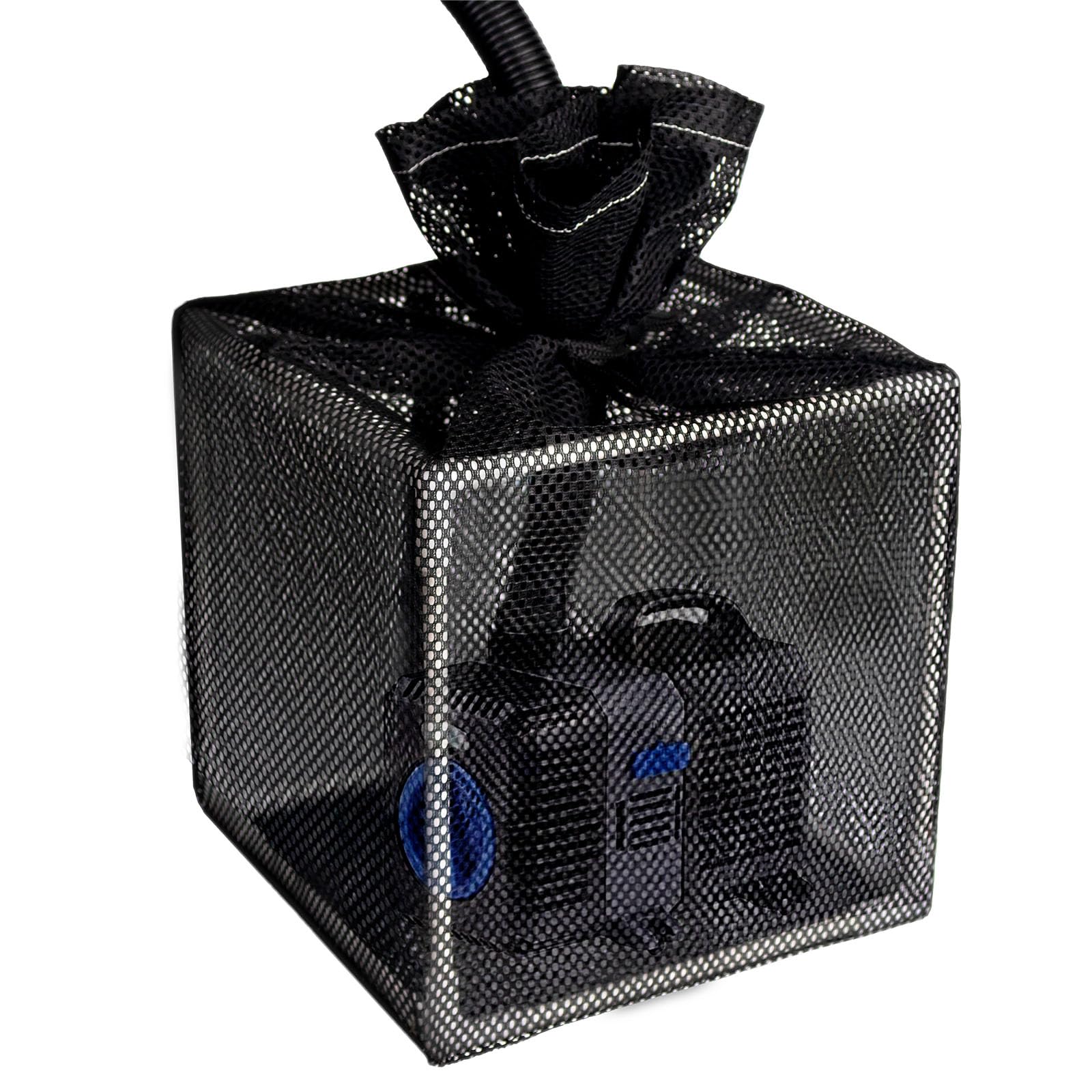 Pond Pump Filter Box, 8Inch Square Pond Pump Filter Bag, High Flow Rate/Anti-Clogging/Sturdy Stand, Pump Barrier Box, Outdoor Pond Filters for Pond, Waterfall, Koi Pond and Swimming Pool