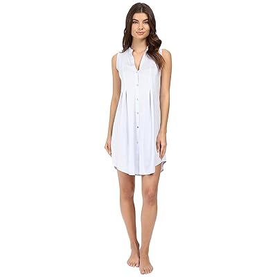Hanro Cotton Deluxe Button Front Tank Top Nightgown Women