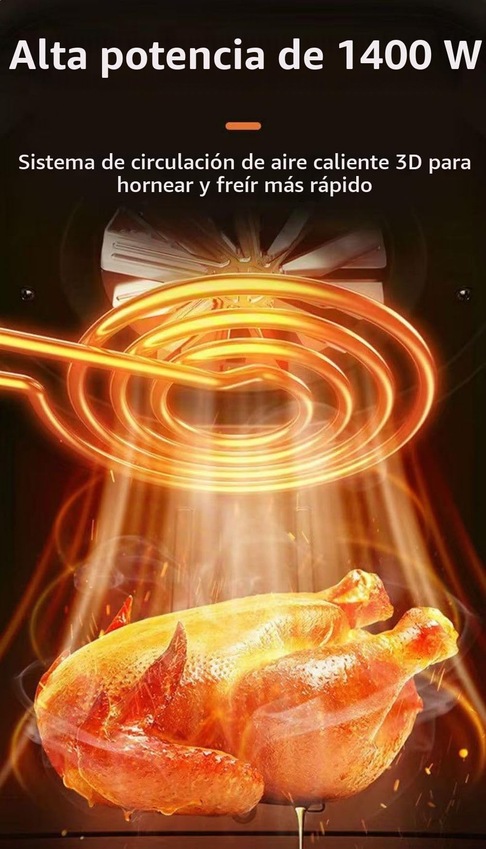 Freidora de aire 5.5 L freidora sin aceite 1400 W pantalla táctil 80‑200 °C,Temporizador 60 min, freidora aire bajo consumo, air fryer para 4‑6 personas,Cocina sana,fácil de usar y limpiar