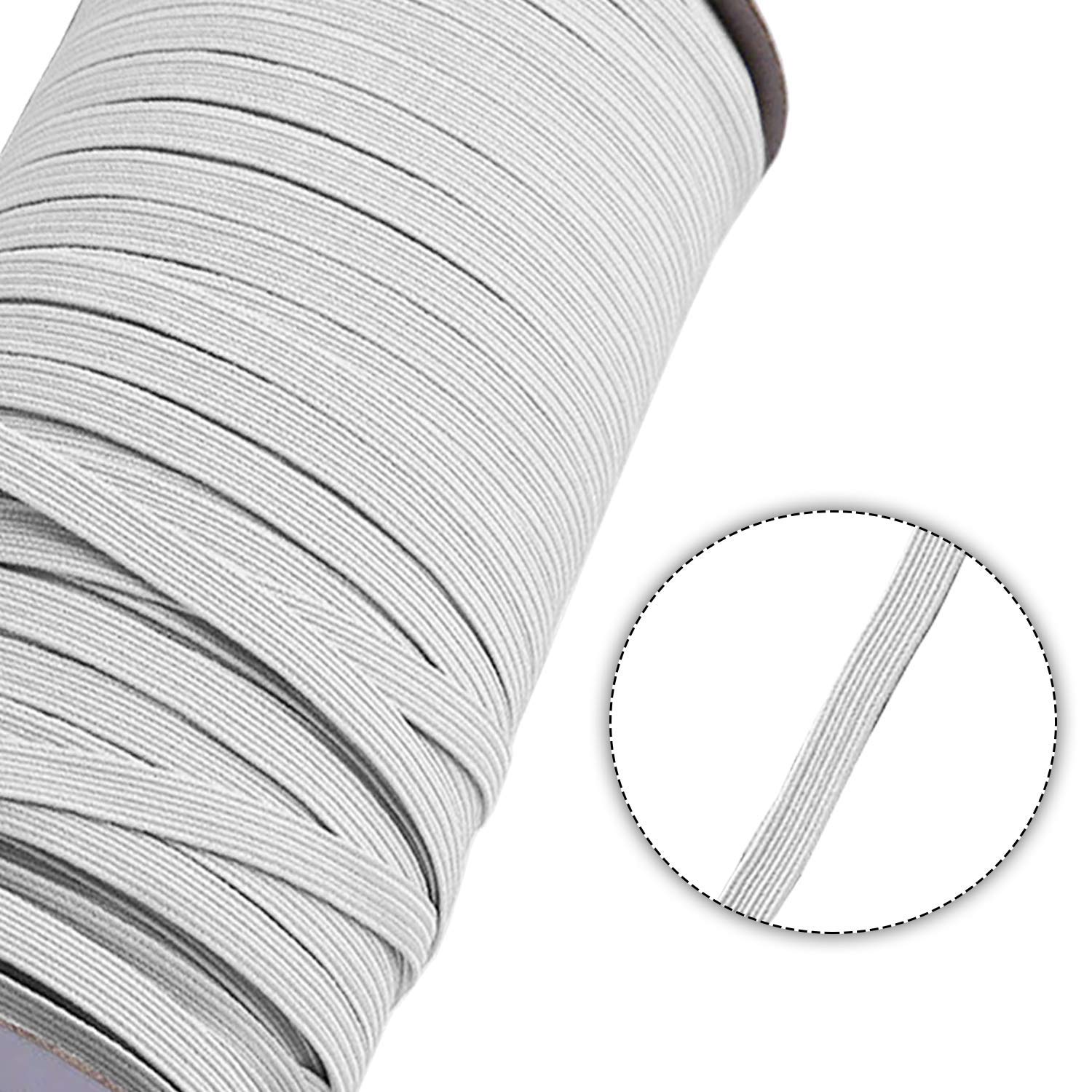 5mm Elastico Piatto Nero Corda Elastica Per Cucito E Artigianato - Di