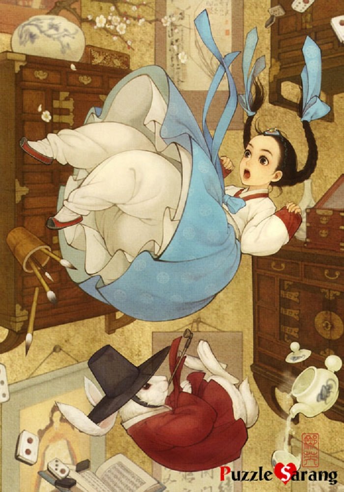 [Puzzlelife] 500 Piece Jigsaw Puzzles "Rabbit and Alice"