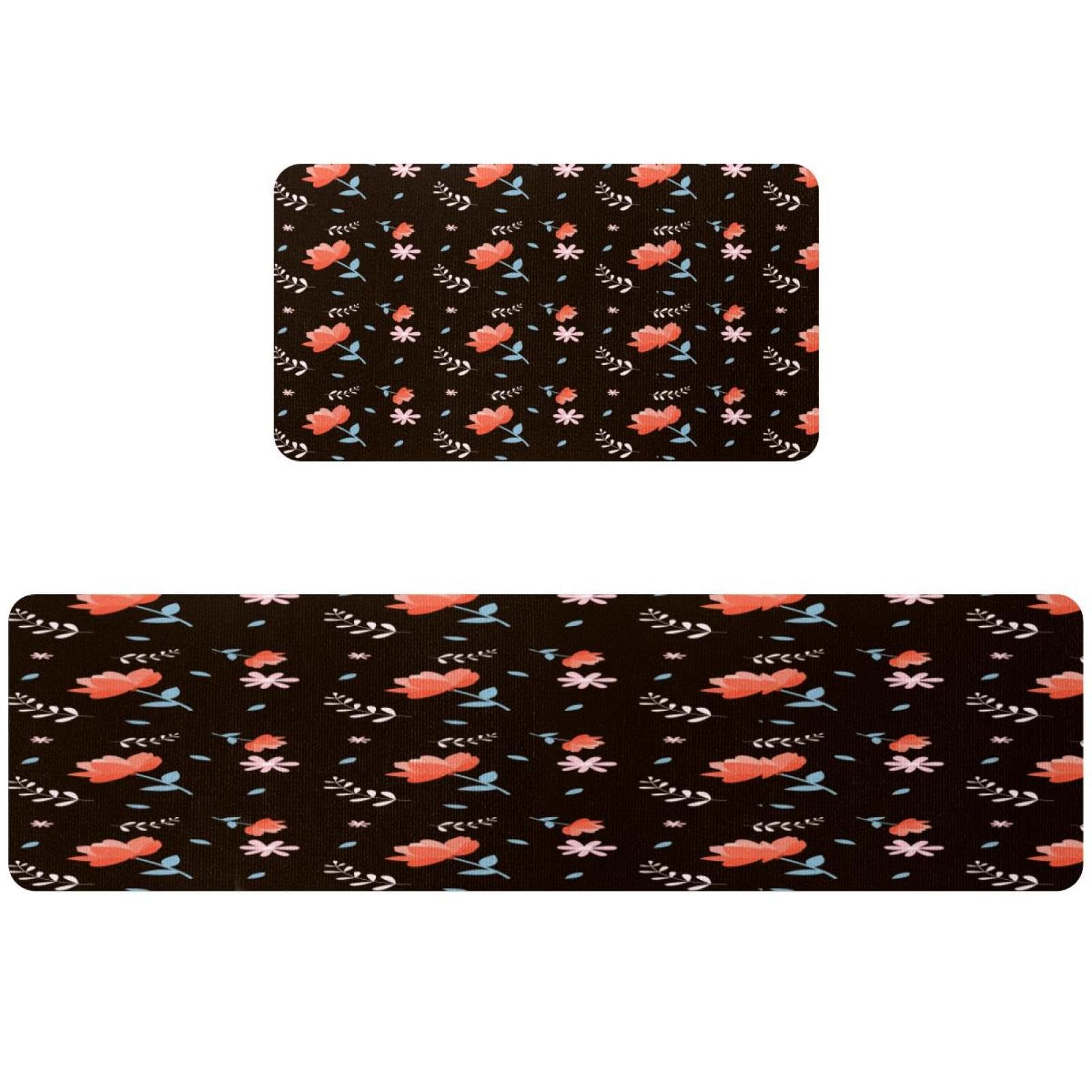 Alfombrillas de cocina lavables y absorbentes VAPOKF, pack de 2 alfombras hilos antideslizantes