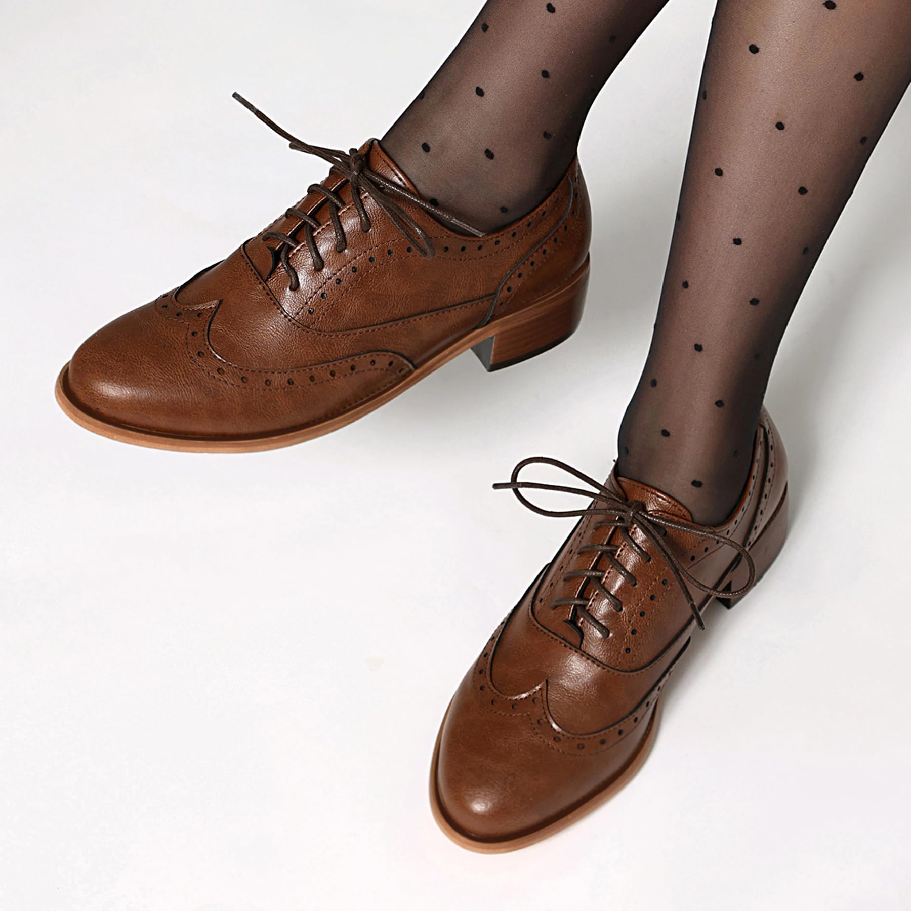 Gicoiz Bureau Oxford Derby Femme Hommes Lacets Chaussures Richelieu