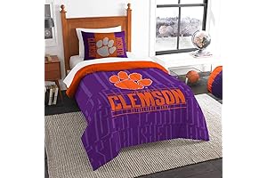 Northwest Clemson Tigers NCAA Unisex-Adult Comforter and Sham Set
