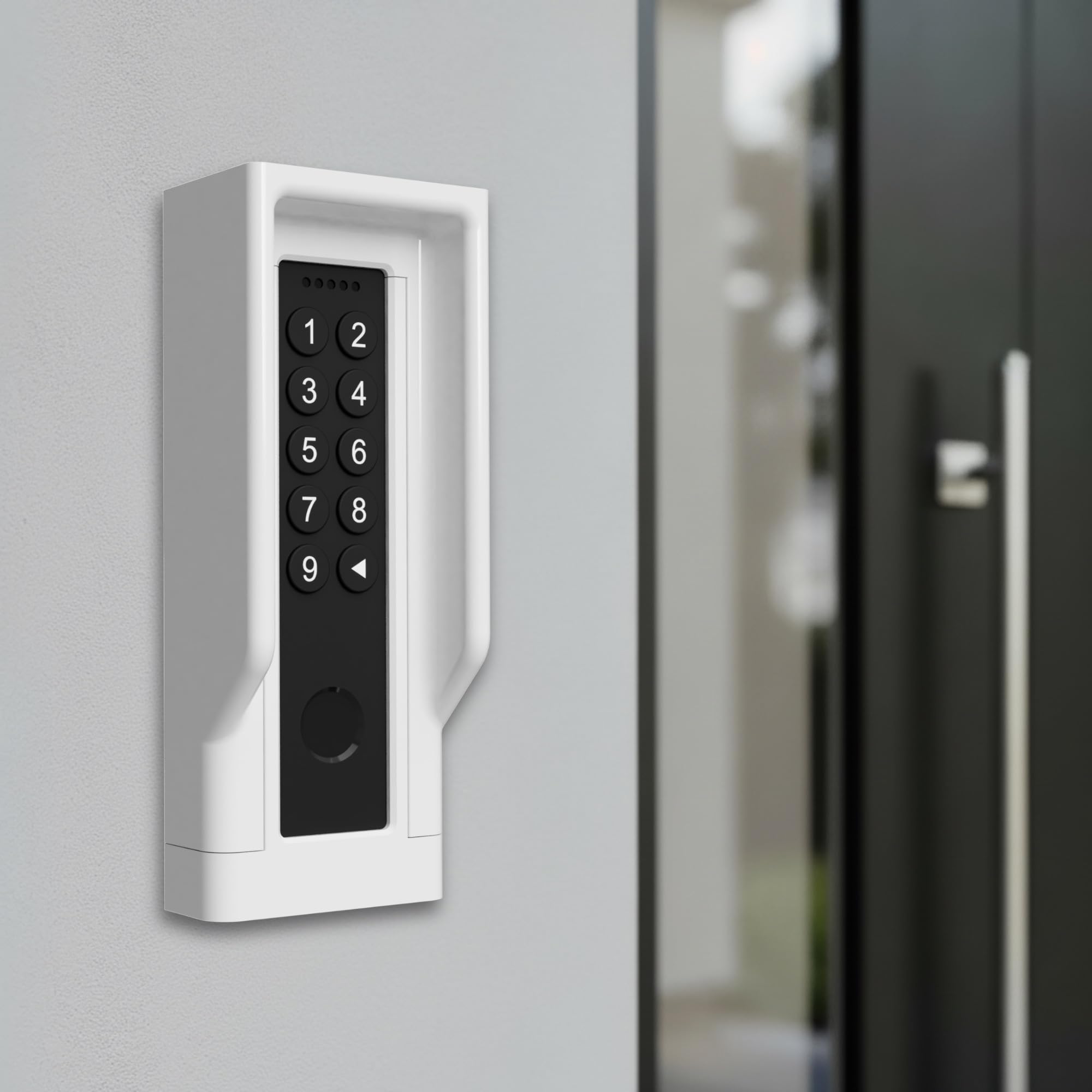 Soporte de pared para Nuki Keypad 2 - Accesorio para cerradura inteligente - Marco para lector de huellas en la entrada - Blanco