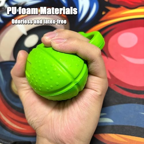 Miniatura 3 de 2 unidades de bola de dedo ejercitador de bola de agarre suave de poliuretano para ejercitador, fortalecedor y bolas de estrés para adultos, pelota