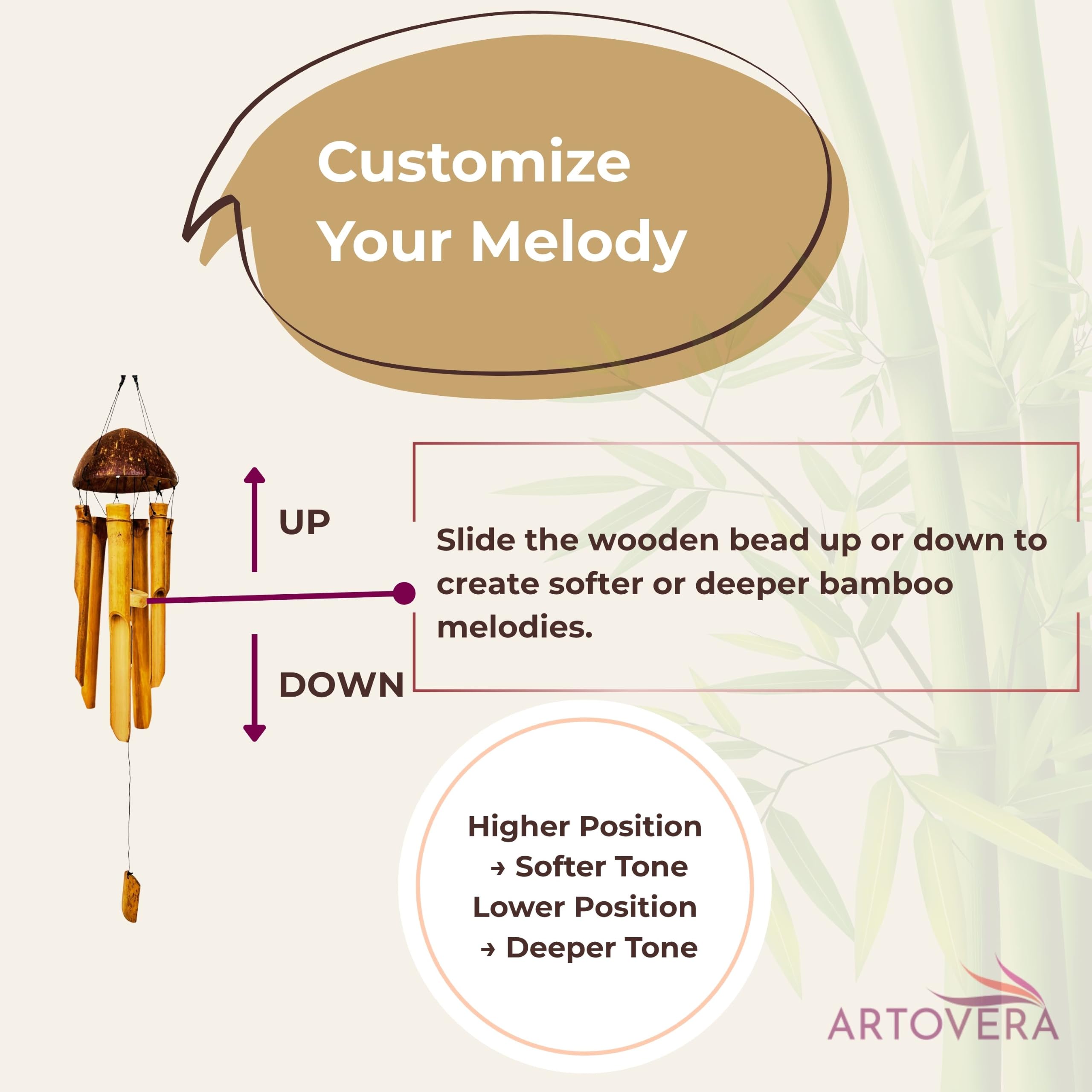 Bamboo Wind Chime - Relaxing Sounds & Gifts -8
