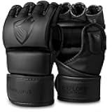 LIBERLUPUS MMA Gloves Sparring for Men– Open Palm Training Gloves for Grappling, Kickboxing, Muay Thai, Youth Self-Defense, Heavy Bag Workouts – Durable Synthetic Leather with Wrist Support