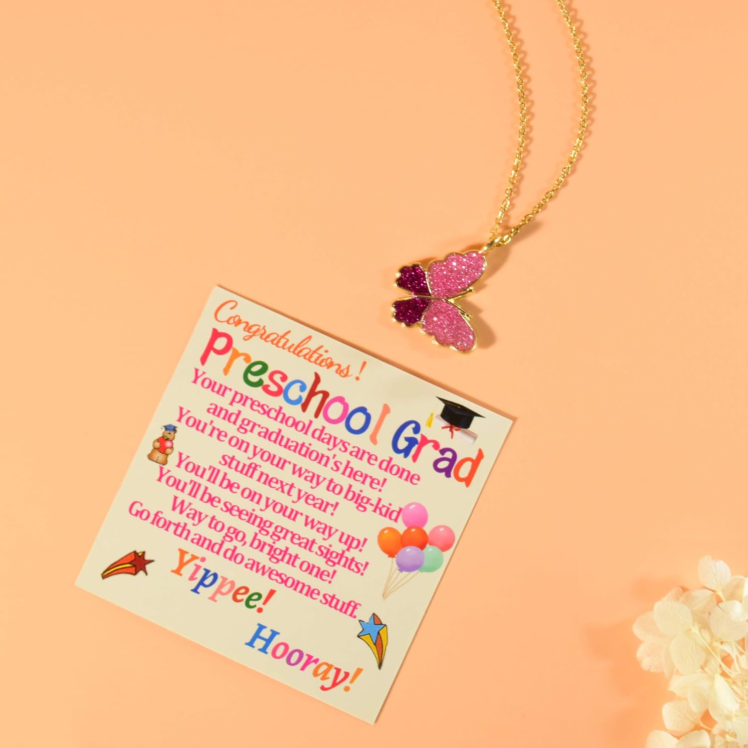 Graduation Necklace for Her Graduation Gifts Butterfly Necklace for Graduates Daughter Granddaughter Graduating Gift with Graduation Cap Box and Card for Graduate Niece Happy Graduation Necklaces Congratulations Grad Gold Ideas Jewelry