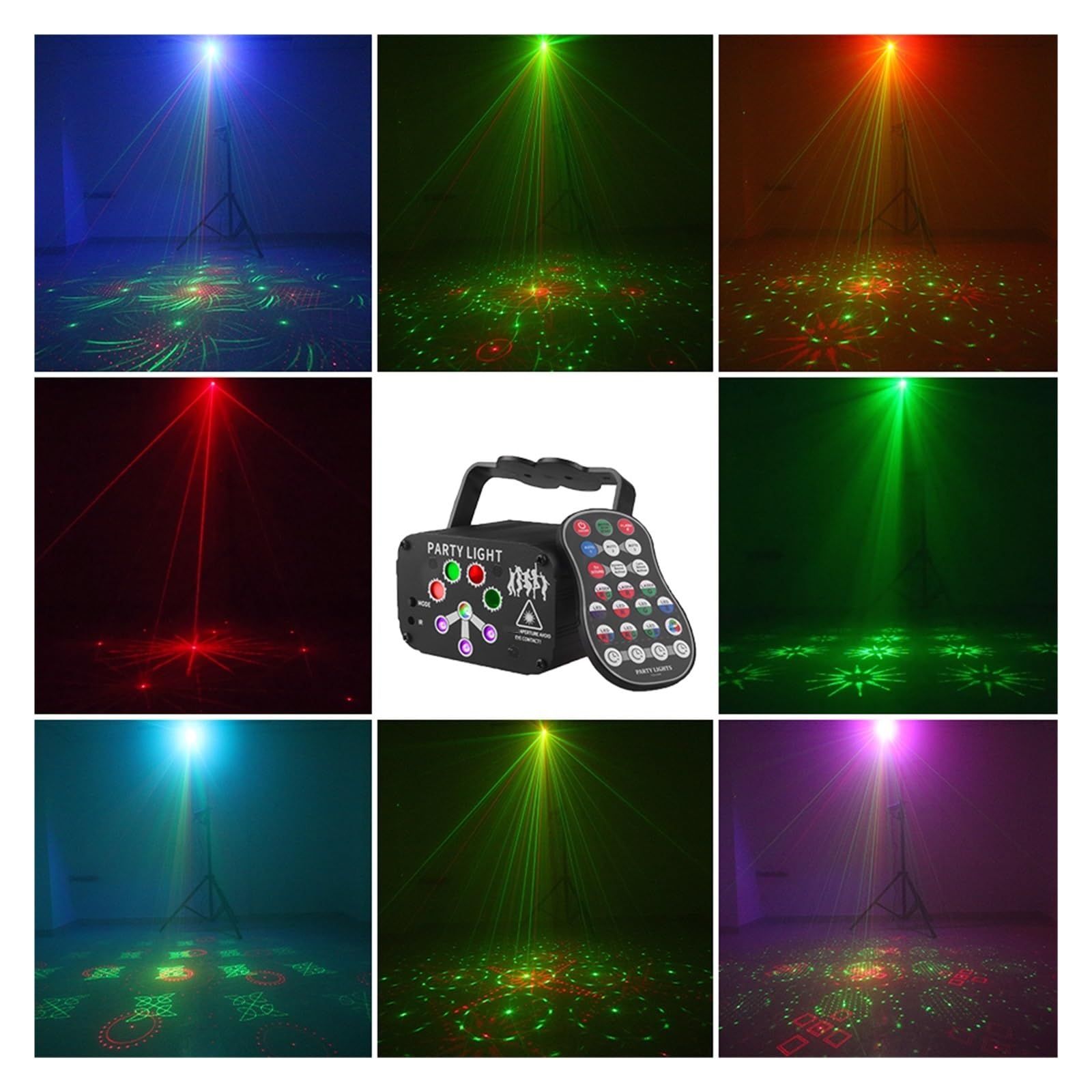Światła dyskotekowe, RGB Mini DJ Oświetlenie Dyskotekowe Projektor USB Akumulator LED UV Dźwięk Stroboskopowy Efekt Sceniczny Ślub Xmas Przyjęcie Świąteczne Lampa dla dzieci, urodzin, imprez karaoke,