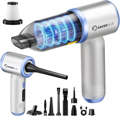 Mini aspiradora, aspiradora de mano inalámbrica 3 en 1, aspiradora de coche de alta potencia de 18000 Pa con motor sin escobillas, aspiradora de