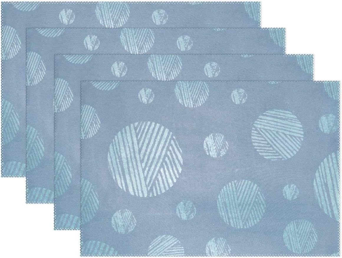 HTRFgdhxcv Blue Circle Blue Abstract Placemats Heat