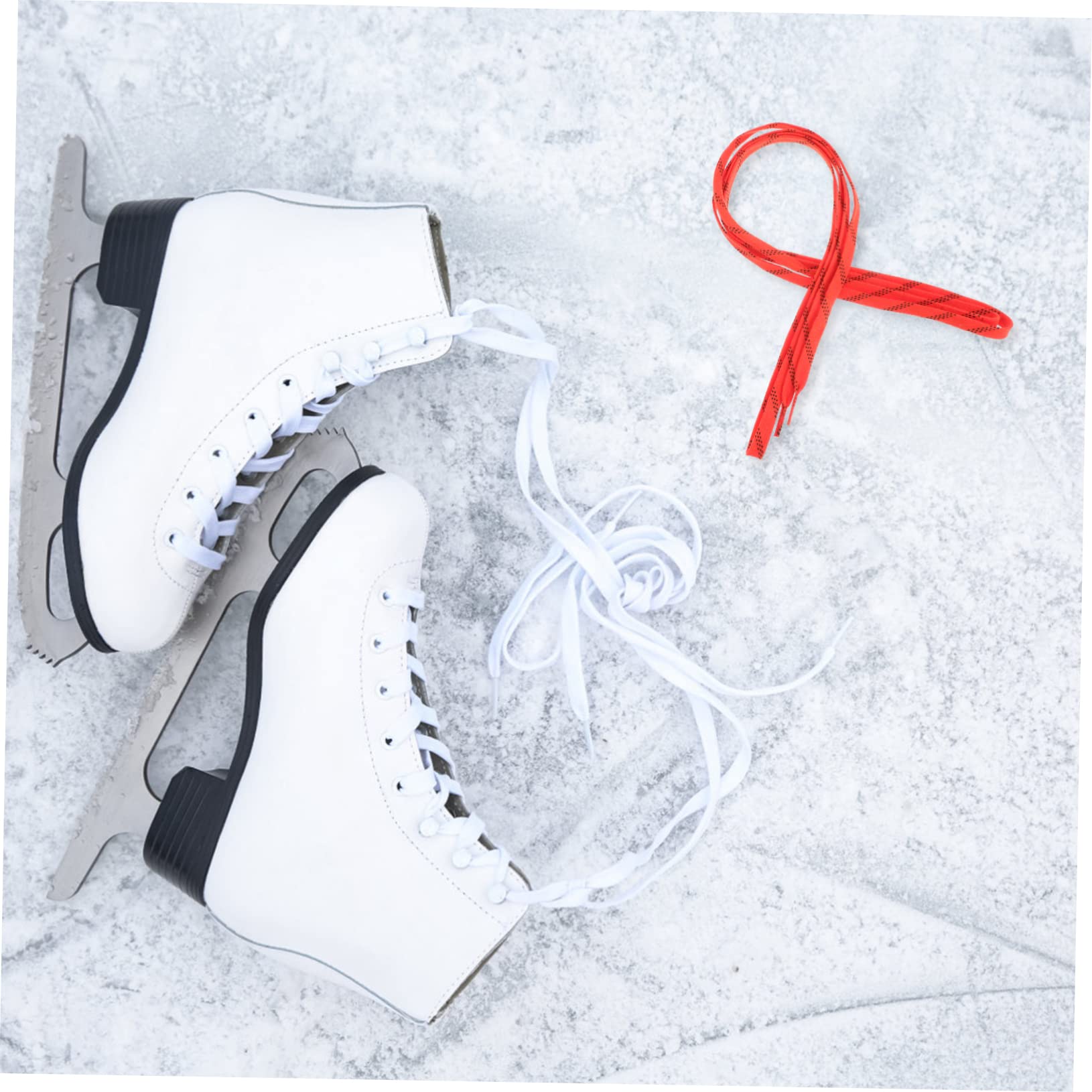 Toddmomy Lacets de Hockey Cirés Antigel Lacets pour Patins de Hockey et Ski Orange