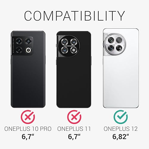 Miniatura 6 de kalibri Funda de fibra de aramida compatible con OnePlus 11, funda protectora súper delgada y fuerte, color negro mate