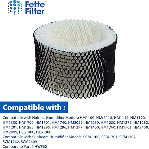 Miniatura 4 de Fette Filter - Filtro humidificador compatible con Holmes HWF62 y HWF62CS, filtro A (paquete de 6)