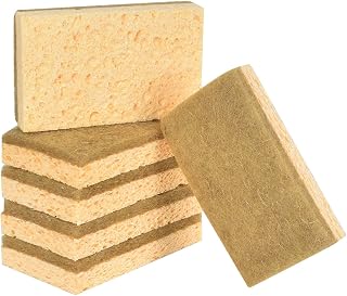 Natural Dish Sponge Pack 6 Biodegradable Kitchen Compostable Reusable Washing Up Sponges Household Bathroom Cars Glass Window