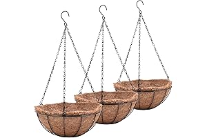 Decorative Metal Hanging Planter for Patio Garden and Home Decor, Wire Hanging...