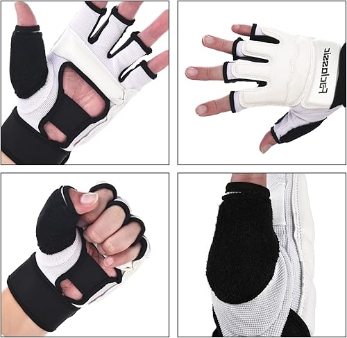 Miniatura 5 de Guantes de boxeo de kickboxing, guantes de boxeo para hombres, mujeres, niños, medio dedo, saco de boxeo, guantes de lucha para hombres y mujeres,