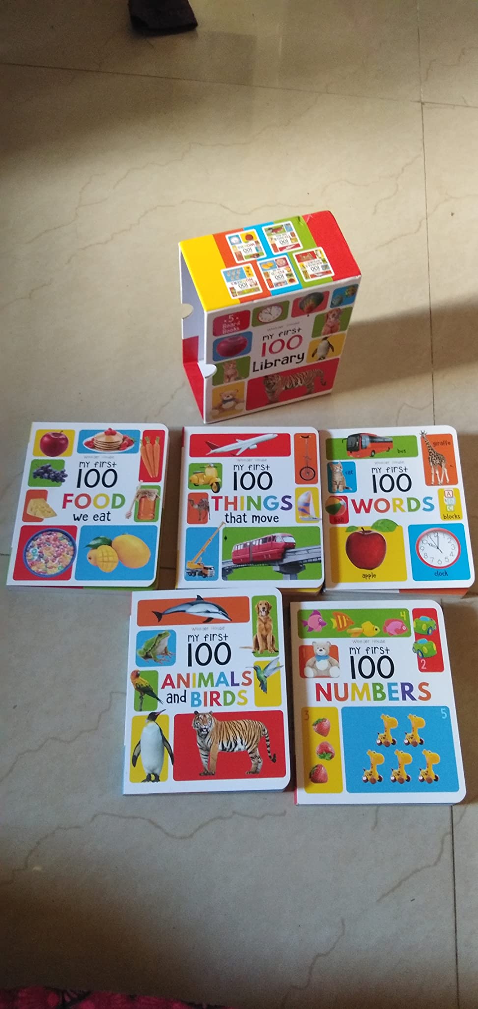 My First 100 Library: Boxset of 5 Early Learning Board Books for Kids ...
