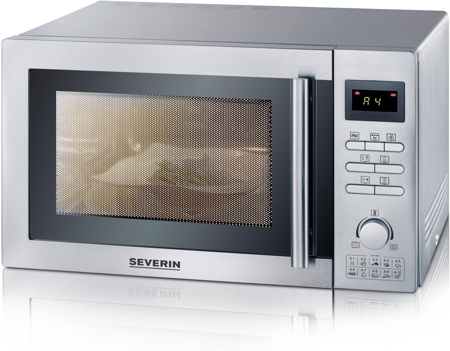 Severin Microwave with Grill and hot air Function MW 7868, Brushed Stainless Steel