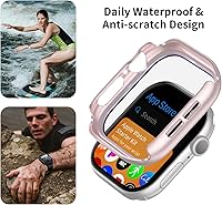 Vista 31 de 6 Pack Case with Tempered Glass Screen Protector for Apple Watch Series 9/8/7 45mm, Ultra-Thin Scratch Resistant Full Protective Hard PC Bumper