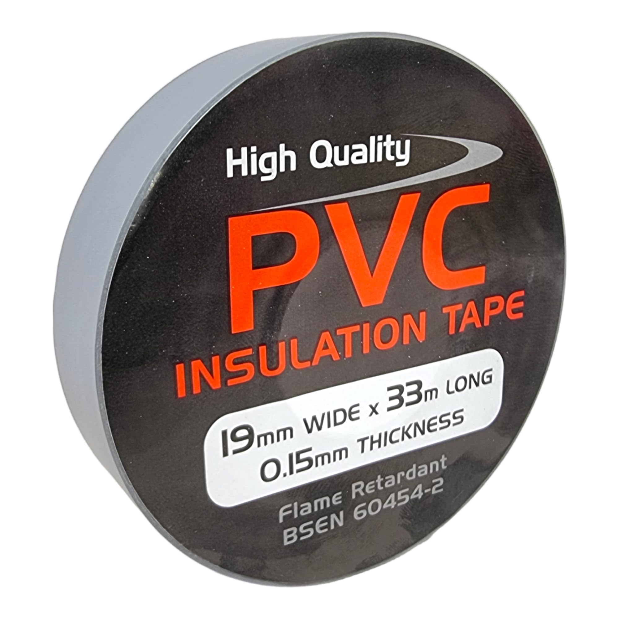 1 Roll of Grey PVC Electrical Insulation Tape, 33m Long x 19mm Wide, Adhesive Insulating Tape for Protecting Electrical Wires