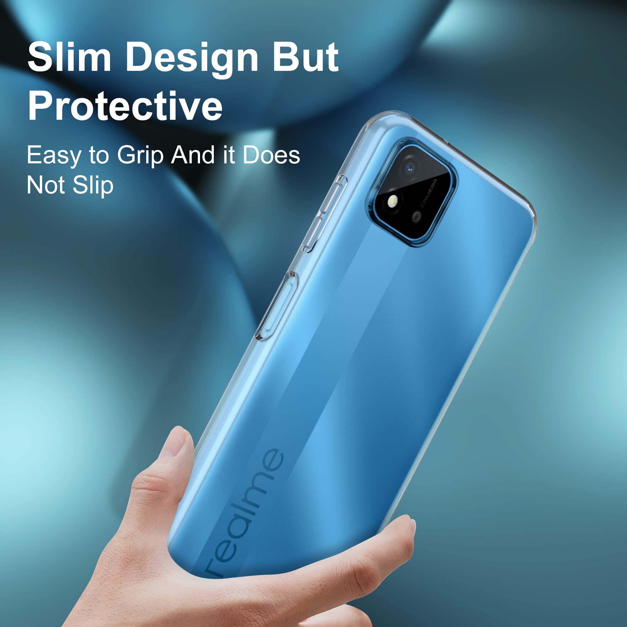 COVER TRASPARENTE + PELLICOLA VETRO TEMPERATO PER OPPO REALME 6