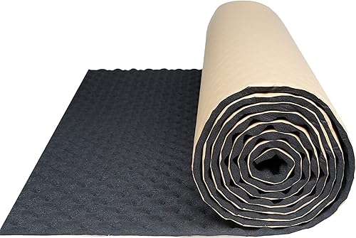uxcell Car Studio - Alfombrilla amortiguadora de espuma a prueba de calor, absorción acústica de sonido, 118.1 x 39.4 pulgadas, 32.3 pies cuadrados