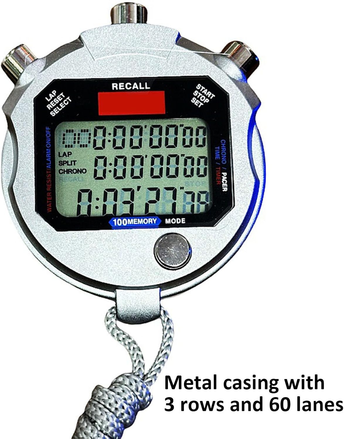 Multiple Function Electronic Timingdevice with 3 Row 100 Lane Display for Referees in Athletic Incidents Ensuring High Accuracy Ergonomic Clock Competition Clock Transmit Clock