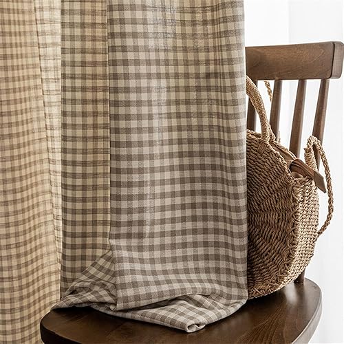 Miniatura 9 de 1 par de cortinas de granja de 72 pulgadas de largo, bloqueo de luz media, patrón de árbol azul para puerta de patio, extra anchas, cortinas de